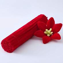 [Gói số lượng lớn 100/500 chiếc] Que làm sạch ống nhung đỏ rực rỡ – Thân ống siêu dày và linh hoạt 6mm X 11,8" dùng cho đồ thủ công tự làm, trang trí nhà cửa, làm sạch ống & hoạt động cho trẻ em – Lõi dây có thể uốn cong, hoàn hảo cho nghệ thuật, dự án trường học & trang trí ngày lễ - Nhiều màu - Xem 18