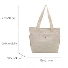 1pc Personalized Tote Bag, Shoulder Bag, Casual Shoppers Bag, Large Capacity Shoulder Bag, Suitable For Work, Travel, Multi-Functional, High Capacity, Lightweight, Practical, Anniversary, Christmas, Vacation, Appropriate For Outdoor/Commuting/Travel/School/Going Out/Sports/Shopping/Daily Use