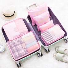 6-Piece Waterproof Travel Packing Cubes Set With Clear Window - Multi-Size Luggage Organizer For Clothes, Underwear, Shoes & Toiletries, Tear-Resistant Lightweight Design With Anti-Bacterial Lining For Business Trips, Family Vacation, Camping & Cruise Travel