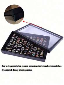 1 件 36/100 位戒指首饰盒带盖，耳环首饰托盘，戒指首饰收纳展示托盘，简约天鹅绒戒指盒，首饰盒，耳环首饰收纳盒，防尘首饰盒展示盒首饰展示防尘盒女士收纳整理器旅行必需品返校宿舍收纳 - 查看 7