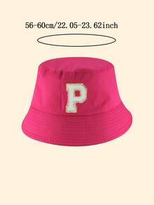 1顶儿童遮阳帽，粉色，户外渔夫帽，跑步徒步帽，透气休闲沙滩帽，适合3-16岁儿童 - 玫紅色 - 查看 11