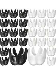 16-teiliges Set schwarzer Schuhfaltenschutz gegen Falten – Zehenschutz für Turnschuhe/Lässig-/Sportschuhe | Herren 7–12 und Damen 5–8 | Verhindert Faltenbildung in Schuhen
