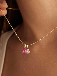 Elegant Birthstone Women Gold Necklace, Fashion 14K Gold Plated Rhinestone Pendant Necklace, 1-3 Pcs Custom Made Accessories, High Color Retention, Low Allergenicity, Ideal Gift For Girlfriend, Mom, Family, Friend, Daughter For Anniversary, Valentine's Day, Mother's Day, Birthday, Graduation, Everyday Wear, Wedding, Prom,School Supplies,Back To School,School Gift,For Office,For School,For Classroom,For Teacher Gifts,For University,For Colleague,For Dorm Rooms,For Teacher,For Boys And Girls,For Teenagers,Junior High School Students,Middle School Students,High School Senior High School Students,College Students,University Students,Freshman,Sophomore,Underclassmen