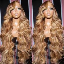 40 Inch 250% Density Wear And Go Glueless Wigs Body Wave Honey Blonde Ombre 5x5 HD Lace Closure Wigs Human Hair Highlight Body Wave Lace Front Wigs Human Hair Pre Plucked 250 Density Ready To Go Glueless 5X5 HD Lace Closure Wig For Women 4/27 Colored
