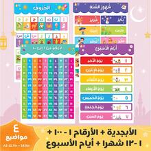 4pcs/Set, Colorful Arabic Educational Posters,Kids Educational Charts & Posters,Big Educational Posters Learning Wall Chart Set For Kids,4 Themes Included,A3 Paper Size,29.7 X 42.0cm/11.7 X 16.5inch,Baby Early Educational Toys,Teaching Aids,Math Learning Posters,Phonics Posters,Classroom Supplies Poster,Elementary School Supplies,Kindergarten Wall Decor,Prek Learning Materials,Kids Birthday Gift. - Multicolor - View 10