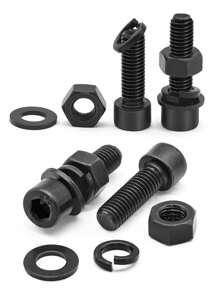 Set de 200 piezas de Kit de tornillos de cabeza hueca M4 - Tuercas, arandelas de resorte, arandelas planas, pernos surtidos, tornillos de cabeza hexagonal - Para manualidades, reparación de maquinaria, mejoras del hogar