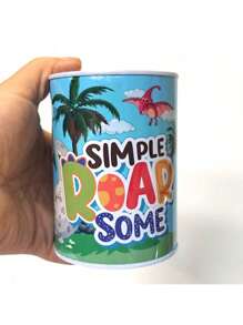 1pc Universal Sealed Coin Bank, (Small 10.5cm, Medium 12.5cm) Cartoon Design Decorative Piggy Bank, (Recommended Medium 12.5cm) For Saving USD, EUR, AUD, GBP, SAR, TMT, EGP, CHF Coins, Small Metal Coin Collection Box