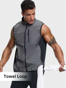 HOTSUIT Men's Sauna Vest Full Zip Sports Shirt Sauna Vest Suitable For Running Training Weight Loss - Dark Grey - View 4