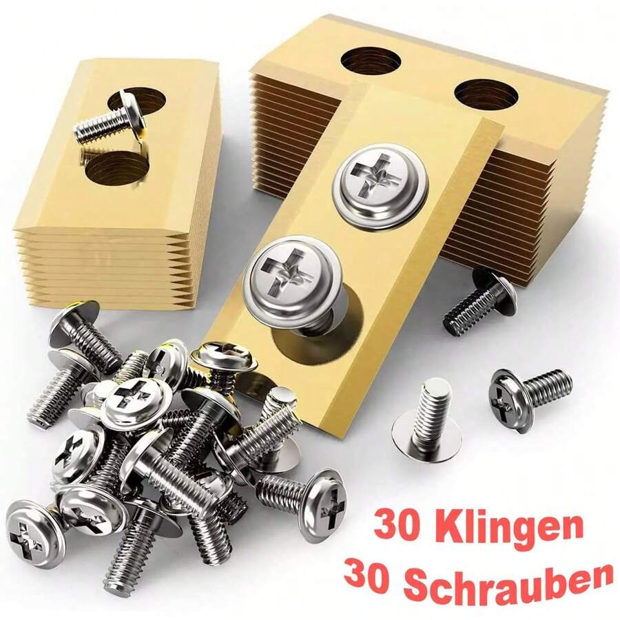 9/18/30 pièces Ensemble de lames de rechange en titane pour tondeuse robot Worx Landroid, en acier inoxydable avec 9/18/30 vis