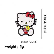 Sanrio Set de 4 piezas de pines esmaltados lindos, insignias para solapa, broches para mochilas, mujeres, ropa, regalo, joyería, accesorios de moda