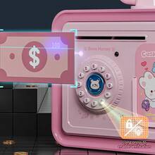 Realistic Child ATM Deposit Machine, Automatic Coin Insertion Cartoon Password Smart Money Box With Music, Creative Piggy Bank Toy, Kids Birthday Gift, Can Set Password - Multicolor - View 4