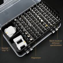 122pcs Precision Screwdriver Set With Magnetic Tips - 32 In 1/115 In 1 Professional Electronics Repair Tool Kit For Laptop, PC, Watch, Phone - CR-V Steel Multi-Function Screwdriver With Storage Case - Multicolor - View 8