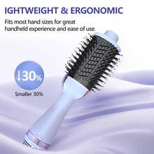 3 In 1 Hot Air Brush(With Leakage Plug),Volumizer Hair Dryer And Styler, Salon Smooth Blowouts And Shine In Up To Half Time, Adjustable 3-Temperatures And 2-Speeds,Or All Hair Types And Lengths,Fan-Favorite Brush - US A Type Plug(110-127V) - View 6