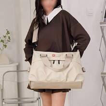 1pc Fashion Lightweight Travel Bag, Unisex Water Resistant Portable Gym Bag, Small Luggage, Business Trip Messenger Bag, Large Capacity Crossbody Laptop Bag - Adjustable Detachable Shoulder Strap, Dual-Directional Metal Zipper, Laptop Compartment - Stylish Choice For Traveling, Fitness, Commuting, Gathering, Overnight Stay