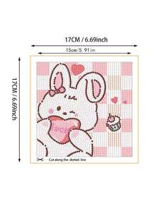 1 conjunto de kit de pintura de diamante de desenho animado, sem moldura, kit de pintura de bordado de diamante de desenho animado fofo para adultos, kit de mosaico adequado para iniciantes adultos, ponto de diamante 5D adequado para adultos, decoração de casa faça você mesmo fácil, presente de arte com pedras preciosas