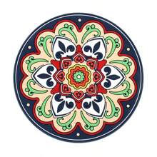 6pcs/Set Bohemian Soft Silicone Cup Coasters, Dining Table Heat Insulation Non-Slip Mats, Coffee Tea Cup Placemats