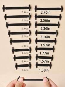 16 piezas de cordones elásticos sin atar, 16 piezas de cordones de silicona sin atar, cordones elásticos de ajuste rápido, cómodos, duraderos y ahorradores de tiempo como reemplazo para zapatos, cordones elásticos adecuados para tenis, zapatos casuales y zapatos deportivos para uso diario