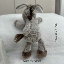 Almohada de peluche de 12 pulgadas con burro, juguete de peluche lindo, regalo para el Día de la Madre, cumpleaños de amigos, regalo de Navidad, regalo de cumpleaños con estilo navideño, juguete de peluche navideño, juguetes esponjosos, peluche de gaviota, animales de peluche, osito de peluche, oso de peluche navideño, burro, juguetes