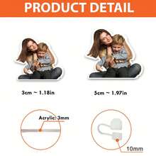 1pc Personalized Mother's Day Gift For Mom, Custom Straw Lids With Photos, Mom And Child Photos Straw Lids, Mom Gifts, Girlfriend Gifts, Boyfriend Gifts,Christmas Gifts - Multicolor - View 4