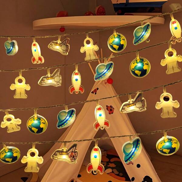1 cordão de luz LED acrílico 10/20 alimentado por bateria, decoração temática de festa de aniversário, luzes de fada, romântico, adequado para feriados, casamento, quarto infantil, decoração de quarto