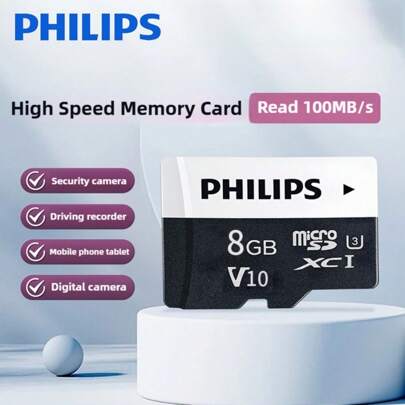 PHILIPS PHILIPS 8GB 16GB 32GB 64GB 128GB 256GB High Speed TF SD Memory Card For Dash Cam Camera Smartphone Large Capacity Storage