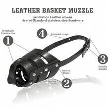 Local Warehouse-Pets Muzzle For Small Medium Large Dogs 2 Colors 2 Sizes Vivicreate Dog Muzzle, Muzzles Anti Biting Barking Chewing,Breathable - Black - View 1