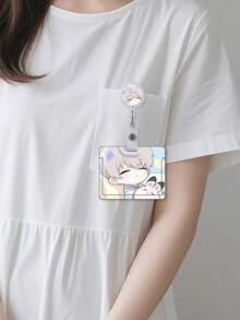 1pc Customized Easy Snap Card Holder, Dual-Sided Customizable Image | DIY Card Holder | Personalized Card Holder | Couple Card Holder | Customized Gift | Customized Work Card Holder | Customized Campus Card Holder | Student Card Holder | Customized Transit Card Holder | Anime Character Card Holder | Game Card Holder | Idol Card Holder