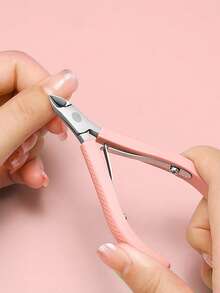 3/2/1 件套指甲钳套装，沙龙专用，包含指甲剪、角质层钳、防滑手柄、不锈钢角质层剪、指甲护理工具套装、不锈钢指甲钳、指甲护理套装、角质层去除套装、指甲角质层推、美甲美足套装 - 粉色 - 查看 3