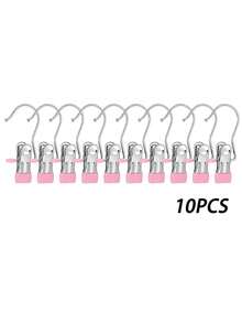 20/10/5/1 Pieces Of Stainless Steel Clothes Clip, Stainless Steel Clothes Hanger Hooks, Simple Stainless Steel Hook Clip,30/40/42 Pieces Of Stainless Steel Clips,Laundry Pegs With Hooks,(Coat) Hanger,Interior ,Portable Hanging Clothes Clip, Wardrobe Storage Racks, Clothes Hangers Easter Decorations, Mother's Day Clothing Spring Decorations, Holiday Decorations,Hanger Dress Pants Shoes Jeans Boots Skirt - Multicolor - View 20