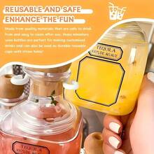Reusable Cups With Straw Hole, Plastic Mini Patron Tequila Bottles 12.68 Oz, Patron Liquor Bottle Cups. Reusable Bottle, Suitable For Cocktails, Wedding Parties, Versatile Functions, Shot Glasses, Drink Dispenser For Party - 無色 - 查看 4