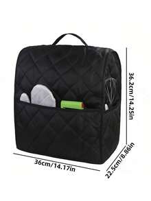 1 件带口袋的厨房辅助搅拌机盖，便携，易于清洁 - 适合 4.5-5 夸脱倾斜头和升降碗型号、袋子、整理器、存储 - 黑色 - 查看 9