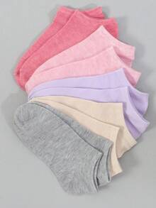 6 双男士纯色黑/白/灰色踝袜，透气低帮隐形休闲袜，男女通用，适合春夏季