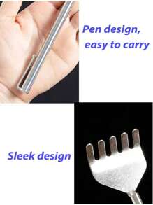 Portable Stainless Steel Back Scratcher And Massager Tool Set For Home Use