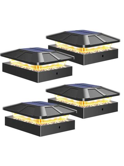 Solar Pillar Lights, LED Outdoor scape Lighting Garden, Patio, Porch Yard Moderne Acrylic Post Cap Lights Panel, Polished Finish, Easy Installation, view 10