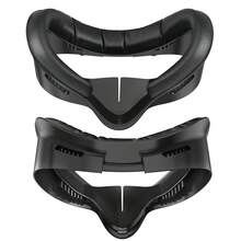 适用于 Quest 2 的 PU 泡沫垫面罩和面罩垫，防汗 VR 配件，兼容 Meta3S 和 Quest 3 - 黑色 - 查看 3