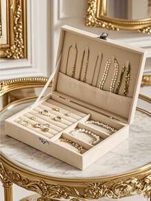 1PC Luxury Velvet Jewelry Gift Box - Perfect For Rings, Necklaces, And Accessories. Gift For Girls, Storage Box, Gift Box, Graduation Gift, Jewelry Making Display And Packaging Supplies, Beading And Jewelry Making, Makeup Room Decor - Multicolor - View 19