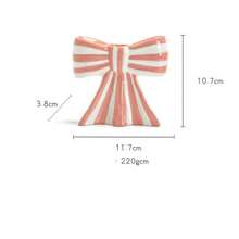 1 pieza El nuevo candelabro con lazo es de un clásico a rayas blancas y negras, un soporte para vela aromática de cerámica con lazo femenino. Es un artículo decorativo para la sala de estar y el comedor