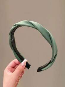 1 Peça Tiara de Copa Alta para Mulheres, Novo Design Minimalista com Dentes Antiderrapantes para Adereço de Cabeça, Acessório de Cabelo Trançado Adequado para Férias e Uso Casual de Senhoras