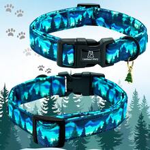 Kalung Anjing Lionheart Glory, Kalung Hijau Lucu Cocok Untuk Anjing Ukuran Sedang, Unisex Untuk Musim Semi/Panas, Hadiah Hewan Peliharaan, Kalung Hewan Peliharaan yang Dapat Diatur & Tahan Lama - Dusty Blue - View 5