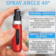 6pcs Refillable Perfume Travel Set, 5ml Fragrance Bottle, Mini Size Cologne Refill Bottle, 6 Fashion Colors Design With Quantity Indicator, Shockproof Plastic - Multicolor - View 4