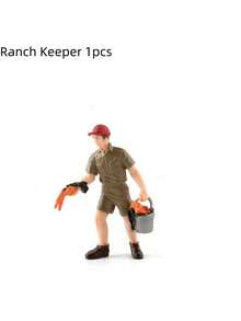 仿真家禽动物模型套装农场茅草屋动物角色趣味场景摆件适合客厅动手思考儿童玩耍