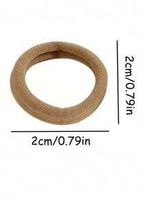 100pcs Solid Color Synthetic Fiber Casual Ponytail Holders, Fashion Accessories, For Women, All Season