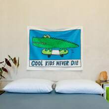 Cool Kids Never Skater Decor Skates Funny Tapestry Wall Hanging Home Dorm Boy Girl Uni Room Decor Throw Backdrop Crocodile Banner Flag Birthday Decorations Party Decorations School Decor School Surprise Dormitory Decor Back To School