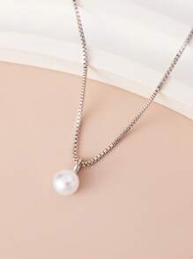 1 Stück elegante Perlenkette, elegante silberne Kette für den täglichen Gebrauch und besondere Anlässe, perfektes Feriengeschenk für Frauen, schicker und sexy Stil Schmuck