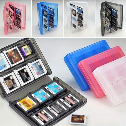 For 3DS Game Card Case - Compact 28-In-1 Holder For New 3DS, XL, DSi, DS & More - Durable ABS Storage Box, Catridge, NEW 2DS, NEW 2DS XL