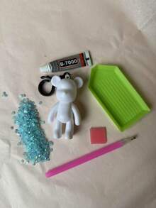 一套DIY钻石钥匙扣吊坠，趣味手工工艺品，适合作为生日、毕业、情人节和圣诞节的毛绒袜纪念品 - 彩色 - 查看 28