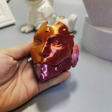 1pc 3D Printed Mechanical Girl Desktop Ornament, Transformable Desk Toy, Crafts Gift For Men, Collectible (Note: Due To 3D Printing, Color May Vary Slightly From The Actual Product)