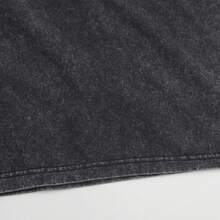 230G Washed Pure Cotton T-Shirt, Men's Superhero Style, With 'Invincible' Comic - Themed Print, Outdoor Sports T-Shirt |   Loose Fit |   Soft Knitted T-Shirt - 黑色 - 查看 2