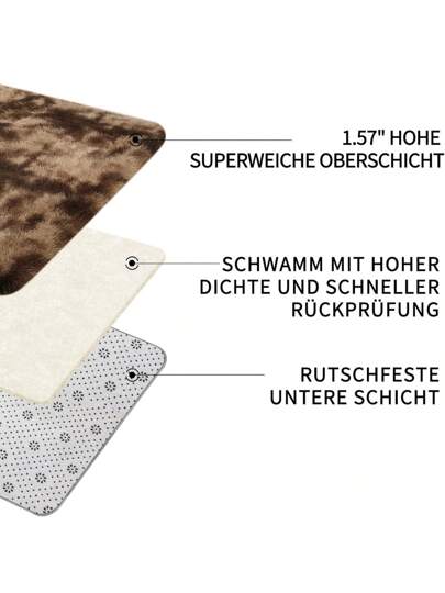 Piece Fluffy Shaggy Living Room Rug,Tie Dye Ultra Zachte Bedroom Vloer Carpet, Non Slip Indoor Mat, Home Kids view 3