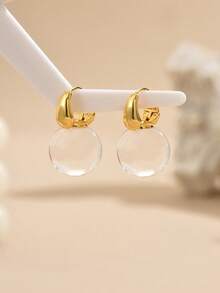 1 Cặp Hoa tai Acrylic trong suốt dễ thương thanh lịch dành cho phụ nữ - Nhiều màu - Xem 6